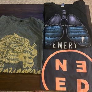 3 band tshirts